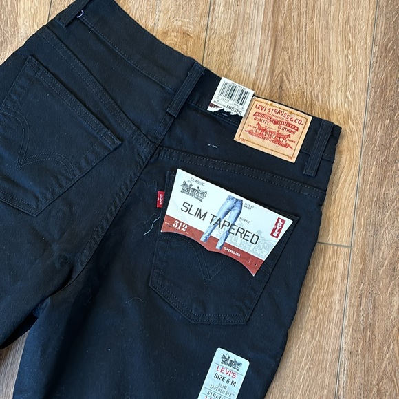 NWT Levi’s 512 black slim tapered jeans size 6 - Picture 5 of 9